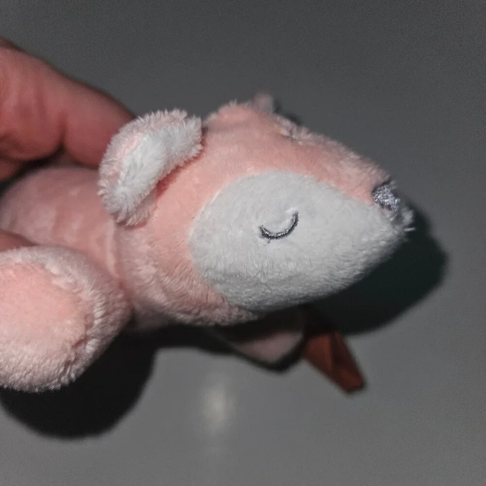 Carter's Pink Fawn Plush Rattle Pacifier Loop Stuffed Animal Toy Lovey 2023 Deer